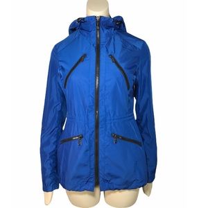 Michael Kors royal blue zip up hooded windbreaker